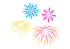 豪華な花火のイラスト