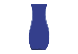 くびれた青い花瓶のイラスト