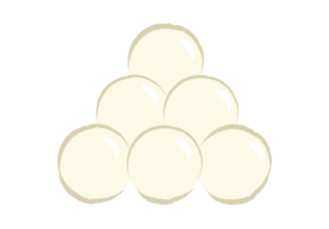 三段に積んだお月見団子