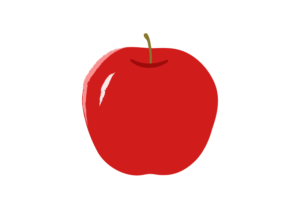 真っ赤に実ったリンゴ