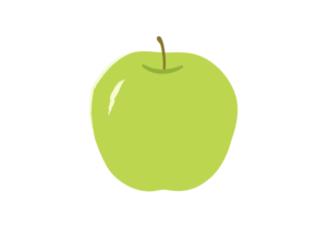 いい香りがしそうな食べ頃の青リンゴ