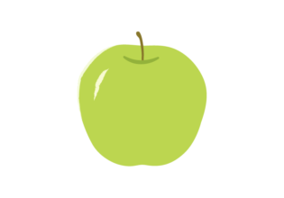 いい香りがしそうな食べ頃の青リンゴ