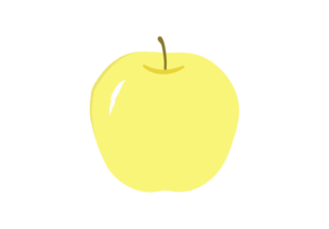 黄色いリンゴのイラスト