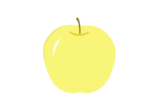 黄色いリンゴのイラスト