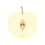 半分にカットした黄色いリンゴのイラスト