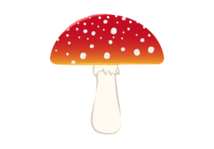 可愛いベニテングダケのイラスト