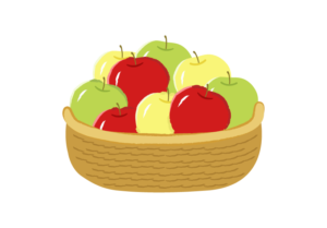 様々なリンゴの盛り合わせ