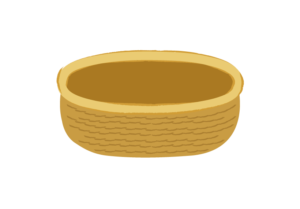 何も入っていない空のカゴ