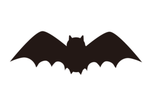 コウモリのシルエットのイラスト