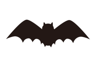 コウモリのシルエットのイラスト
