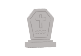 ハロウィンの不気味なお墓のイラスト