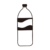 白黒の空のペットボトルのイラスト
