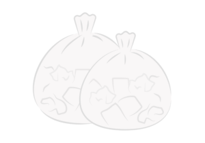 半透明のゴミ袋のイラスト