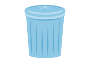 青いポリバケツのイラスト