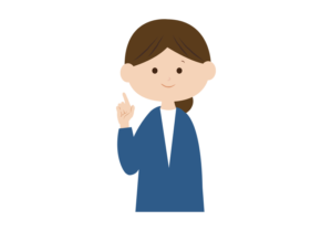 指を立てる女性のイラスト