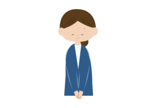 お辞儀をする女性看護師のイラスト