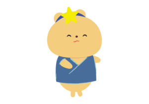 彦星の格好をしたクマのイラスト