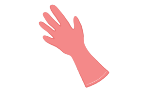 ピンクのゴム手袋のイラスト