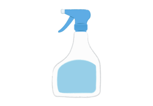 スプレー洗剤の容器を描いたイラスト