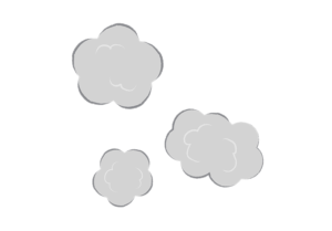 舞い上がるホコリのイラスト