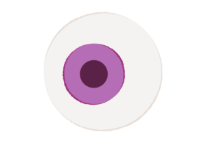紫色の瞳の大きな目玉のイラスト